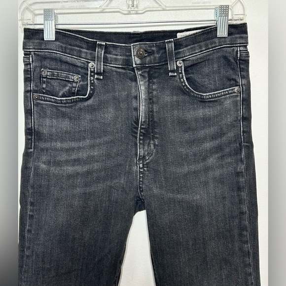 Rag & Bone High Rise Skinny Cropped Fray Hem Jeans - Picture 2 of 9